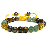 Natural Citrine, Pyrite, Tigers Eye & Aventurine Bracelet