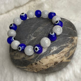 Peace and Protection Bracelet(Moon stone and evil eye bracelet)
